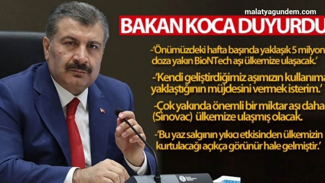 1 Haziran'dan itibaren aşılama programımız hızlanmış olacak