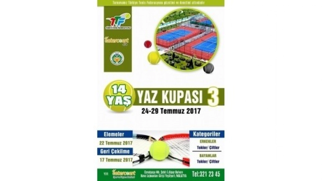 14 Yaş Yaz Kupası Tenis Turnuvası Düzenlenecek