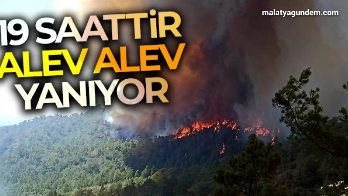 19 saattir alev alev yanıyor