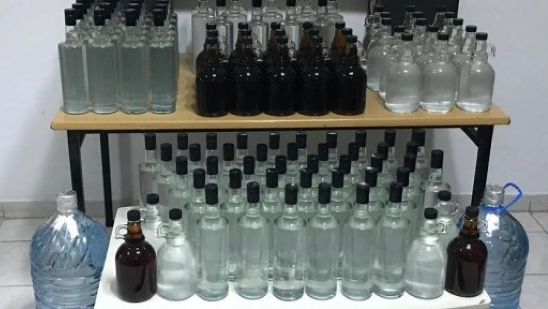 230 Litre Sahte İçki Ele Geçirildi