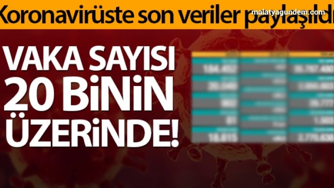 24 saatte 20.049 koronavirüs vakası tespit edildi