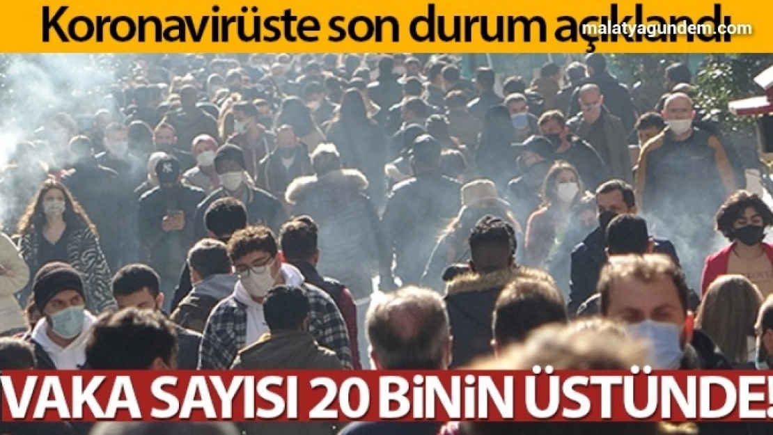 Türkiye'de son 24 saatte 20.428 koronavirüs vakası tespit edildi