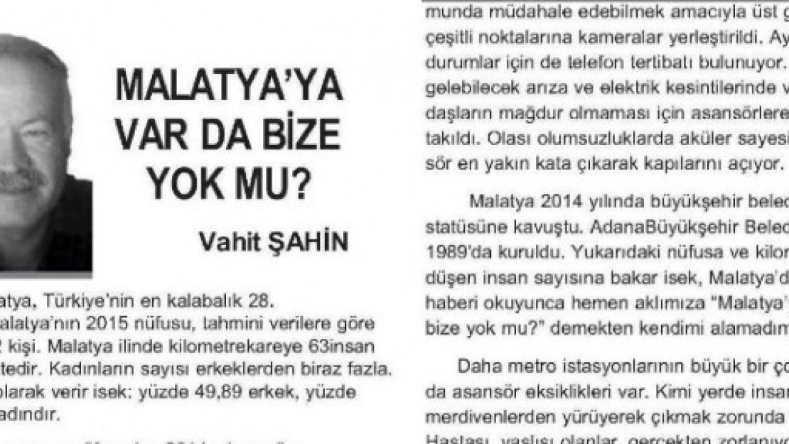 Adana'da Malatya Örneği