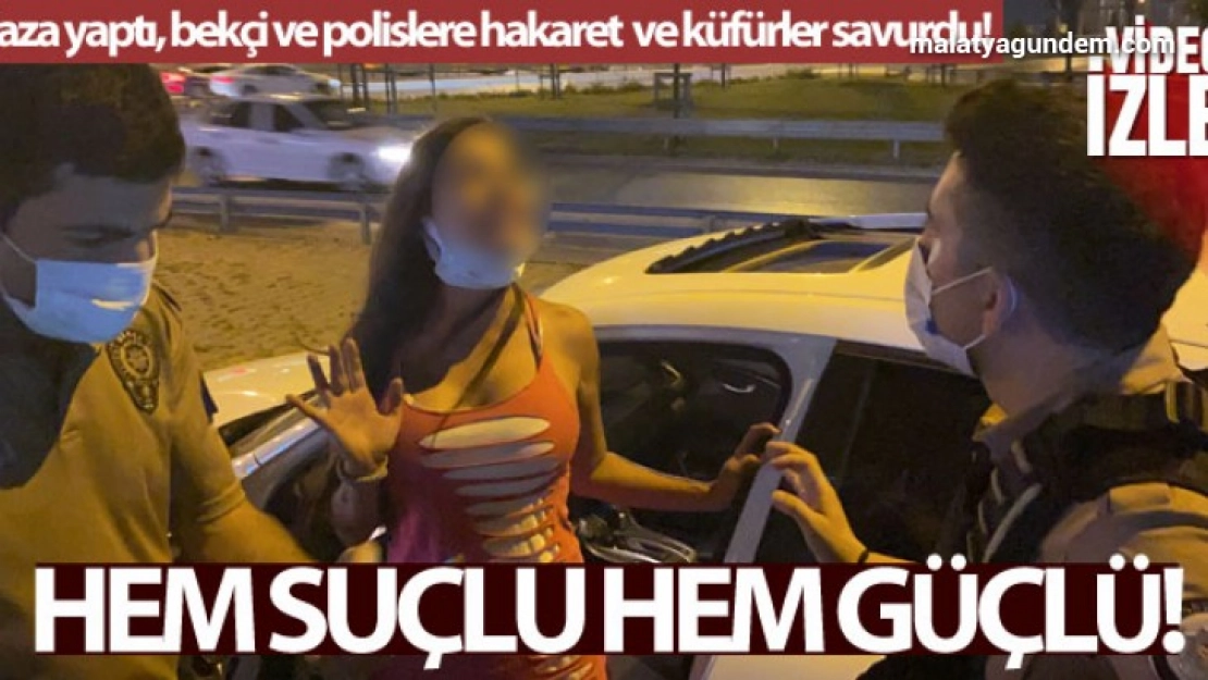Alkollü kadın sürücü terör estirdi