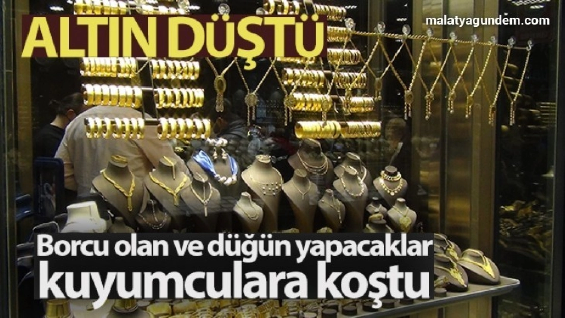 Altın düştü, borcu olan ve düğün yapacaklar kuyumculara koştu
