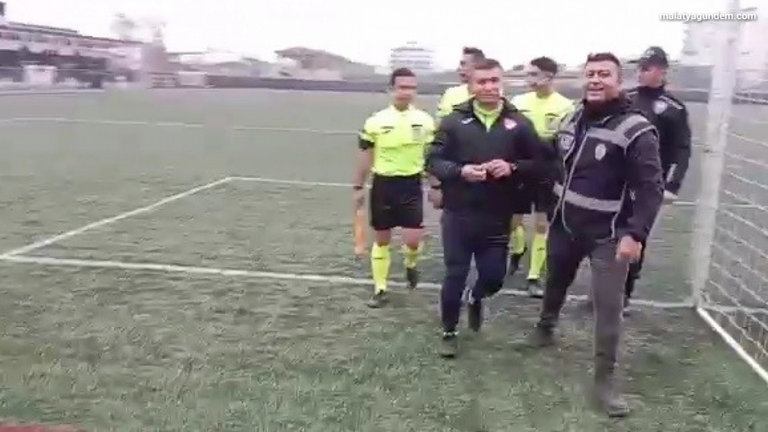 Amatör maçta olaylar çıktı