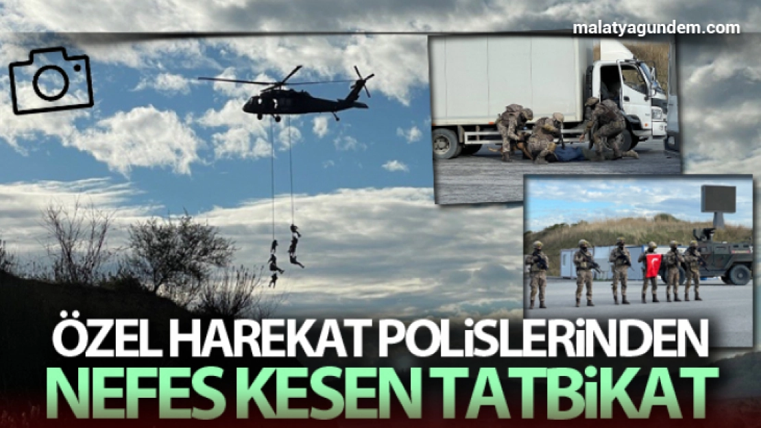 Araziye inen özel harekat polislerinden nefes kesen tatbikat