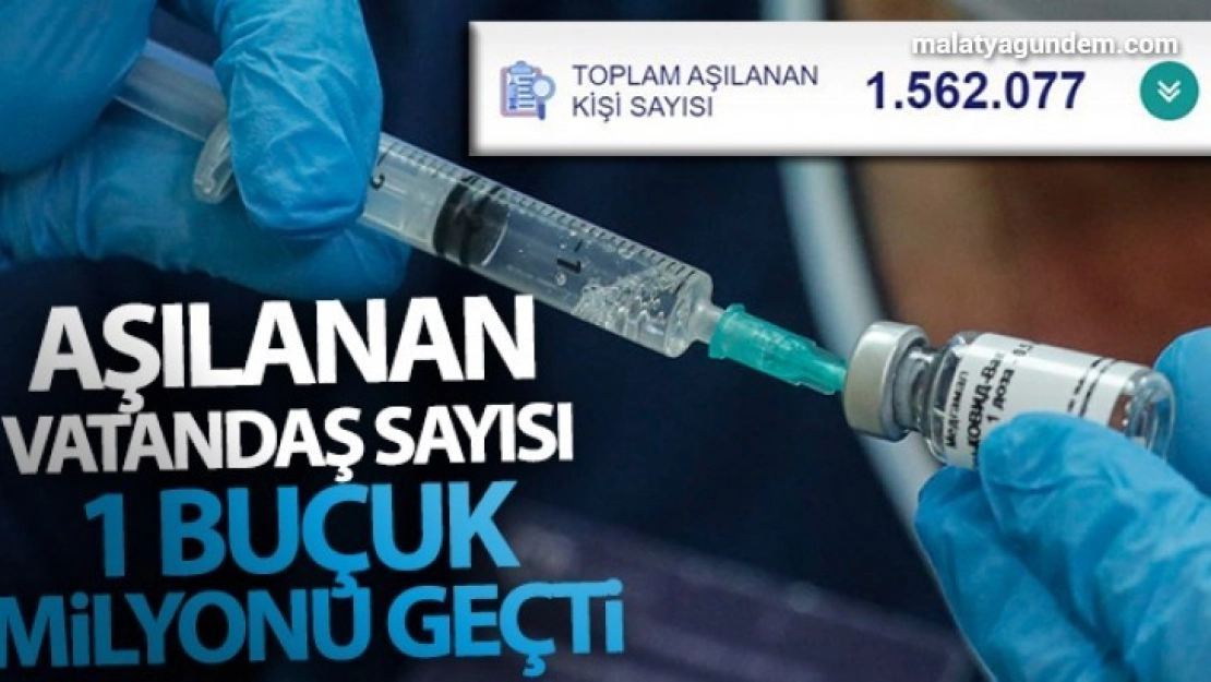 Aşılanan vatandaş sayısı 1 buçuk milyonu geçti