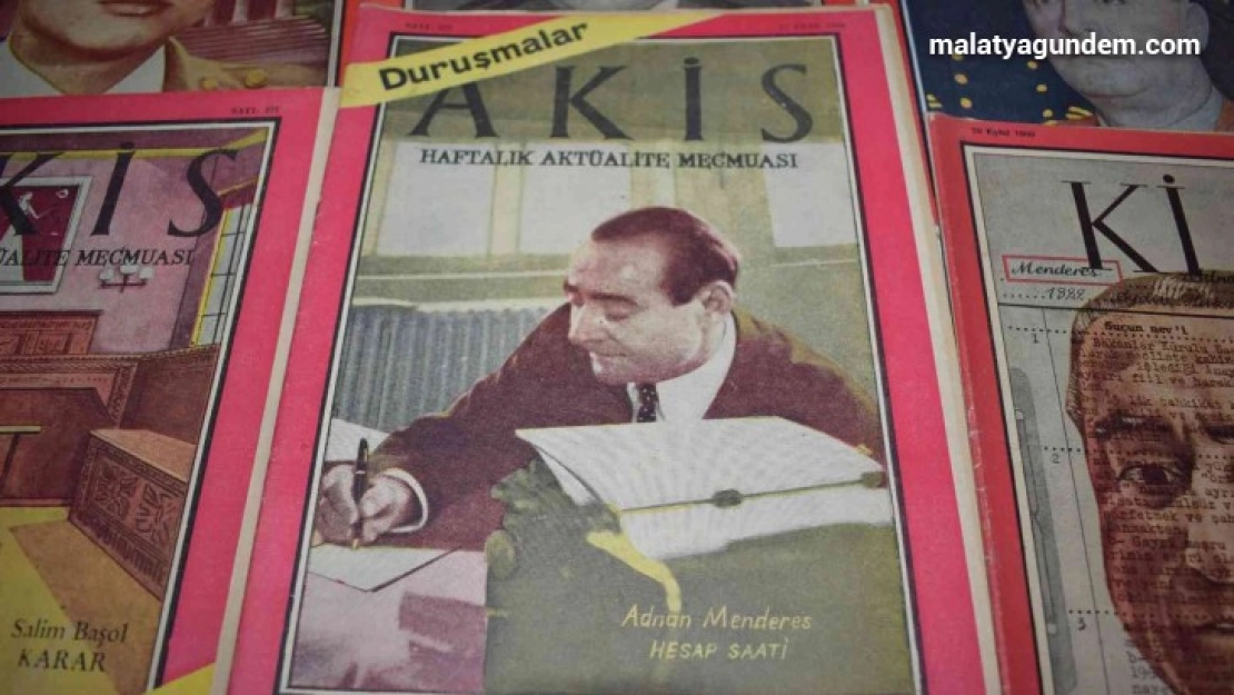 Babasının arşivinden çıkan 60 yıllık dergilere gözü gibi bakıyor