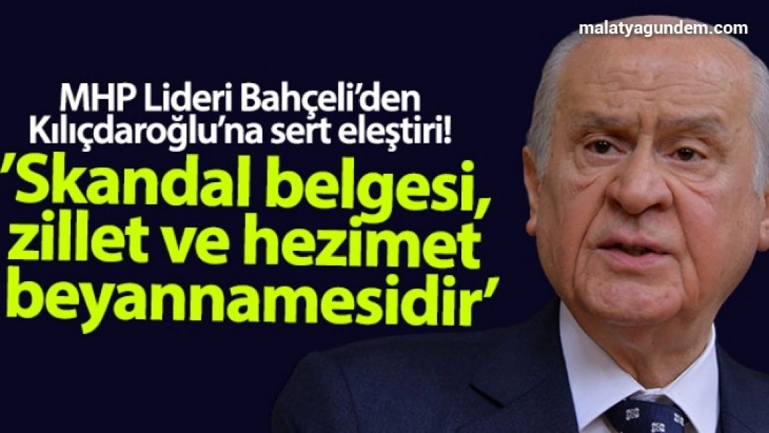 Bahçeli'den Kılıçdaroğlu'nun grup konuşmasına sert tepki