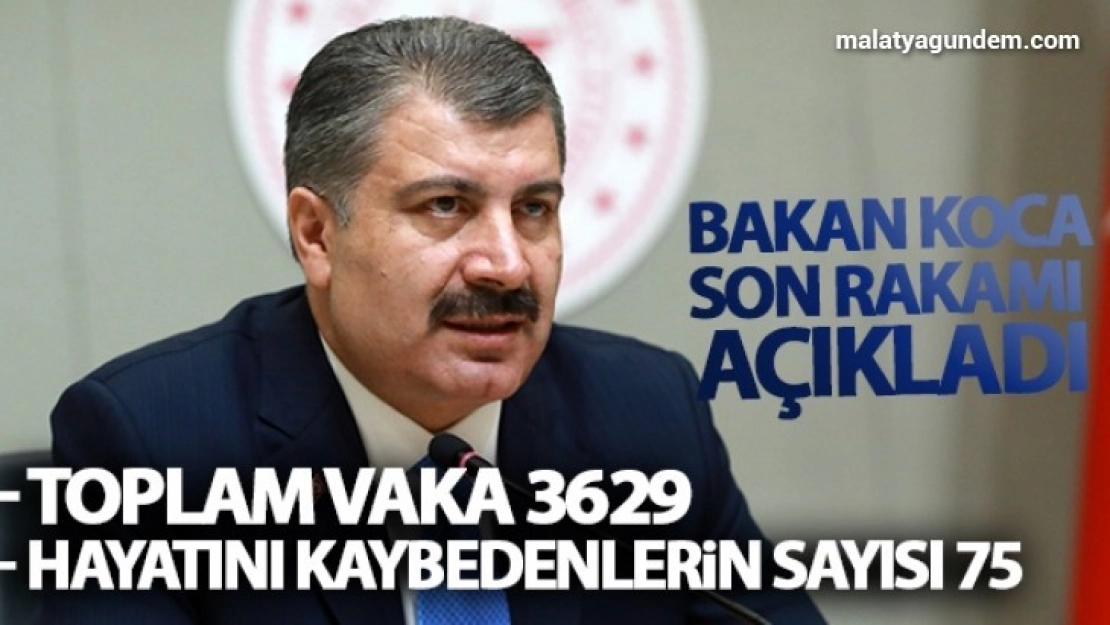 Koronadan can kaybı 75 oldu