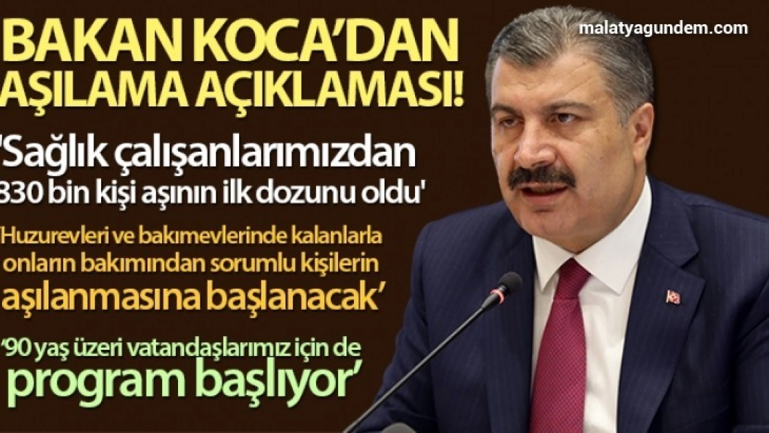 Bakan Koca'dan aşılama açıklaması!