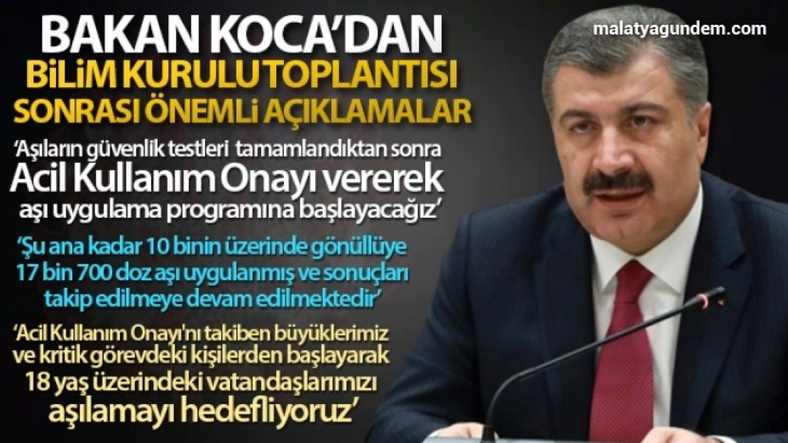 Bakan Koca'dan Bilim Kurulu toplantısı sonrası açıklama!