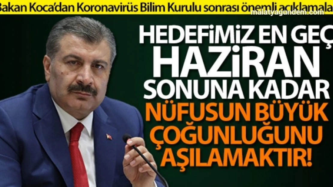 Bakan Koca'dan Koronavirüs Bilim Kurulu sonrası açıklama!
