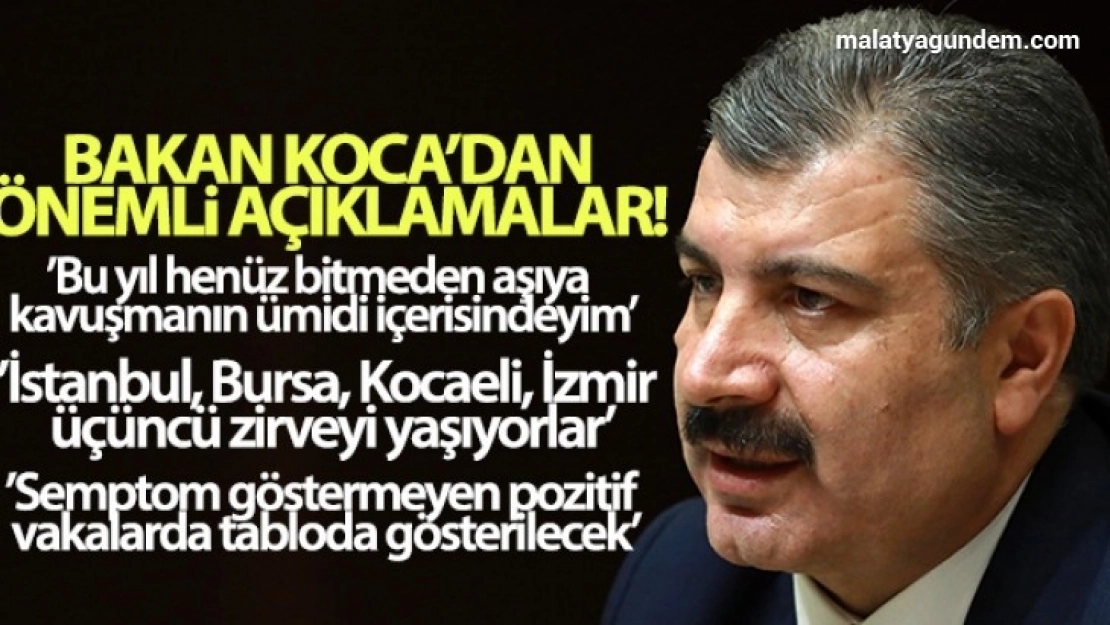 Bakan Koca'dan önemli açıklamalar