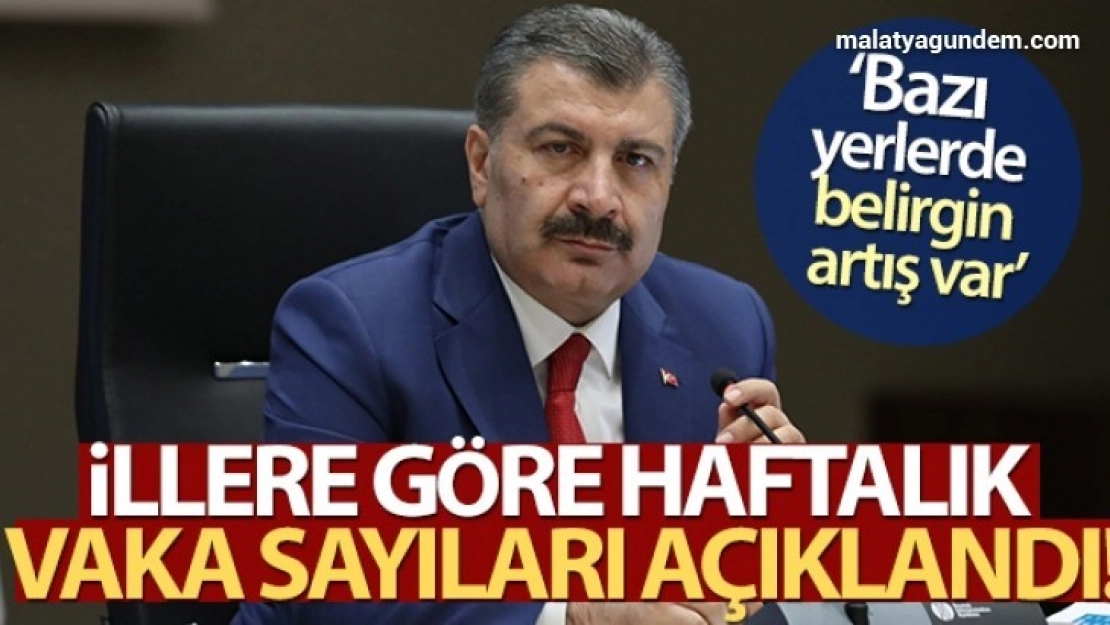 Bakan Koca, illere göre haftalık vaka sayılarını açıkladı