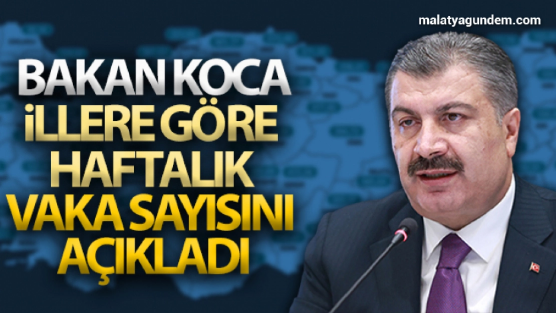 Bakan Koca illere göre haftalık vaka sayısını açıkladı