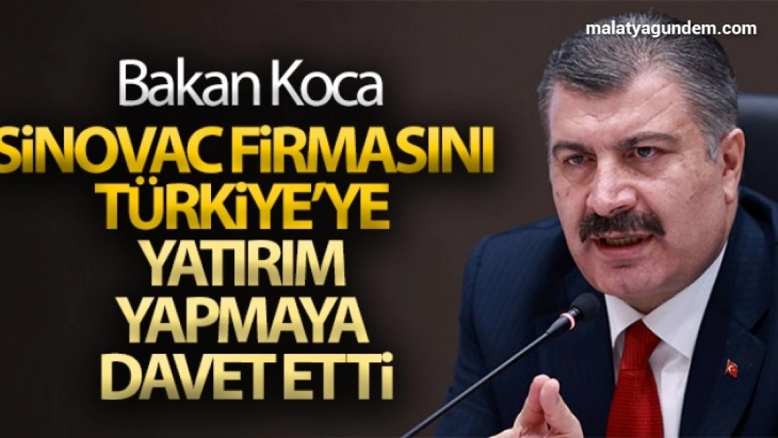 Bakan Koca, Türkiye'ye yatırım yapmaya davet etti