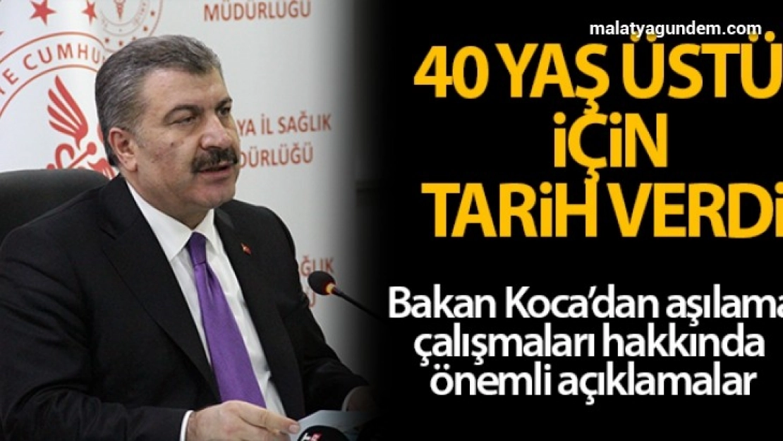 Bakan Koca: 'Yaz döneminde 18 yaş üstü herkesin aşılanması çabası içindeyiz'