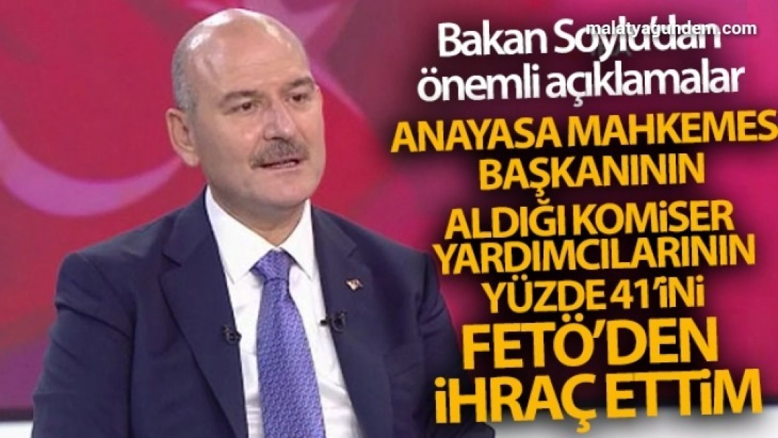 Bakan Soylu: 'Aldığı komiser yardımcılarının yüzde 41'ini ben FETÖ'den uzaklaştırdım, ihraç ettim'