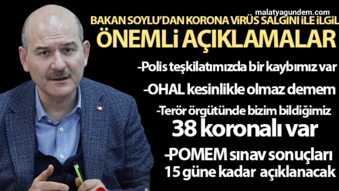 Bakan Soylu'dan salgın ile ilgili önemli açıklamalar