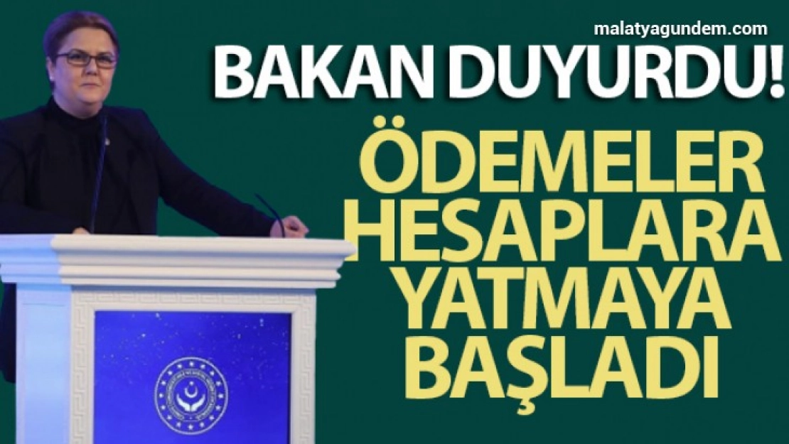 Bakan Yanık: 963 milyon lira 'Evde Bakım Yardımı' ödemelerini hesaplara yatırıyoruz