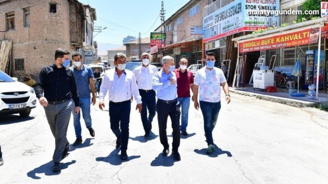 Başkan Çınar, sanayi yol çalışmasını inceledi