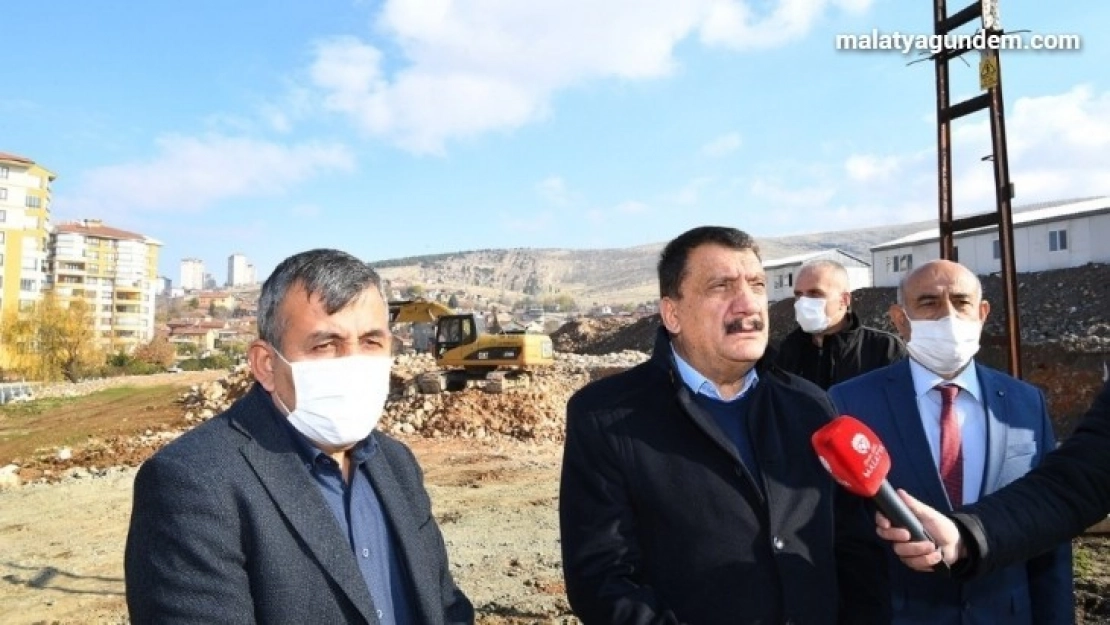 Başkan Gürkan güney kuşak yolunda incelemelerde bulundu