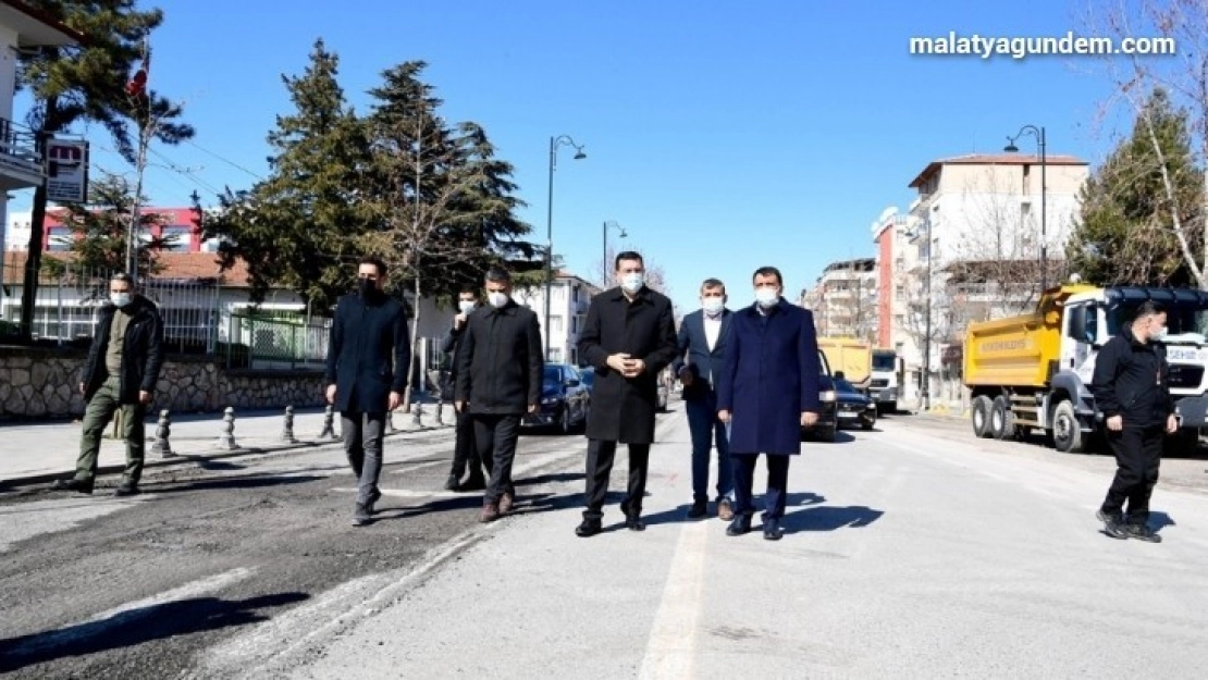 Başkan Gürkan ve Milletvekili Tüfenkci yol genişletme çalışmalarını inceledi