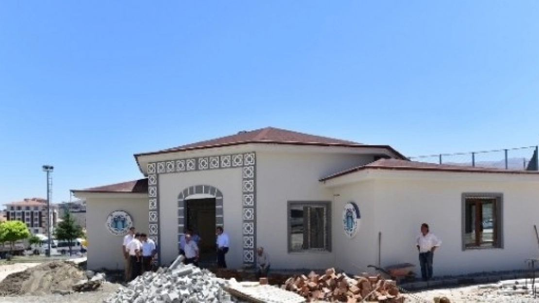 Başkan Gürkan, muhtar evi inşaatında incelemede bulundu