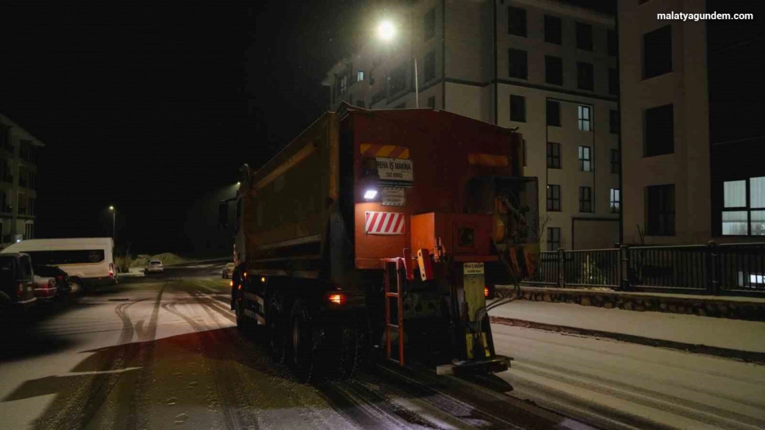 Battalgazi'de kar nöbeti