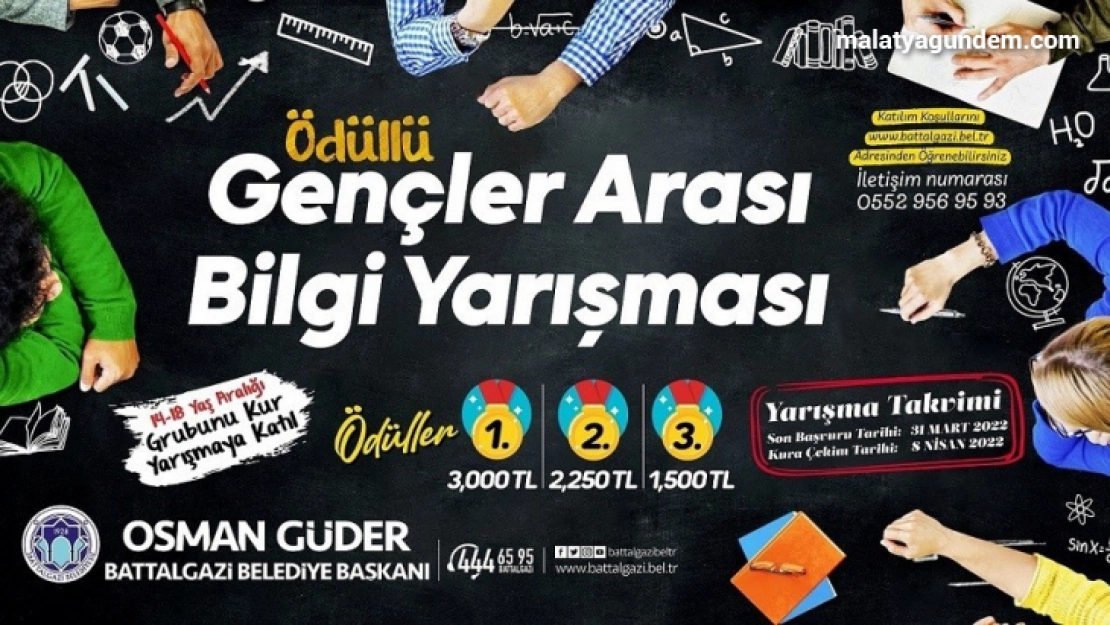 Battalgazi'de ödüllü bilgi yarışmasına başvurular sürüyor