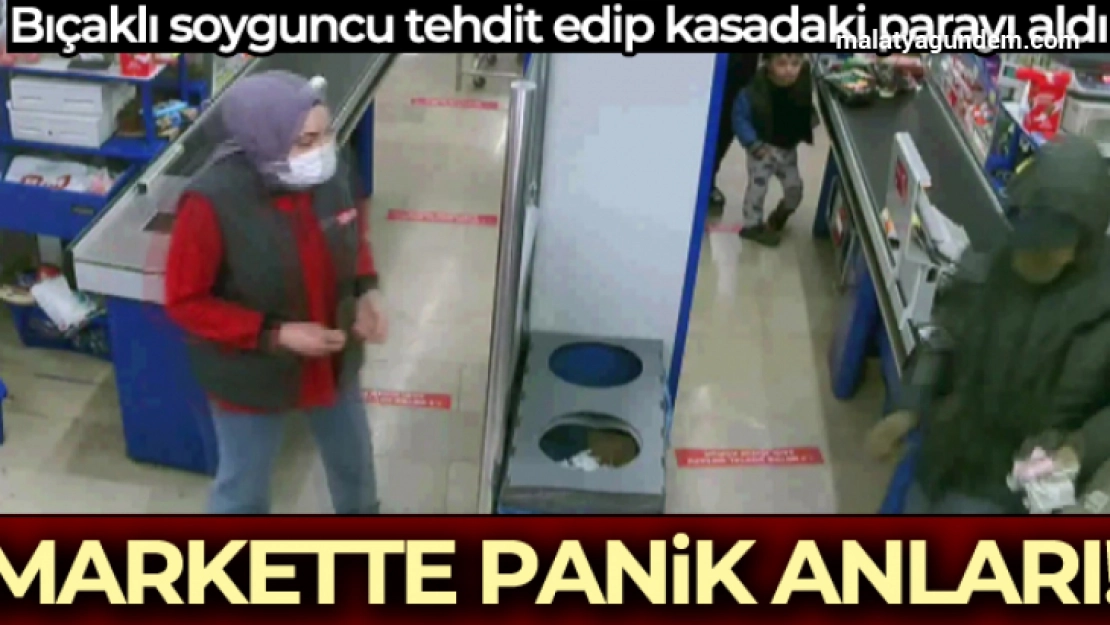 Bıçakla kasiyeri tehdit edip kasadaki 525 lirayı gasp etti