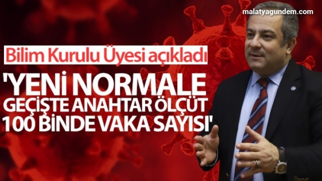 Bilim Kurulu Üyesi açıkladı: 'Yeni normale geçişte anahtar ölçüt 100 binde vaka sayısı'
