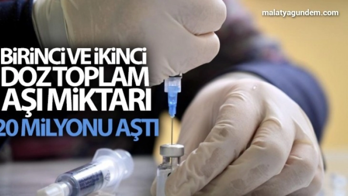 Birinci ve ikinci doz toplam aşı miktarı 20 milyonu aştı!