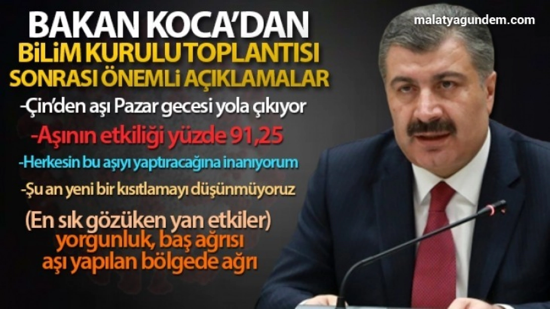 Çin'den aşı pazar gecesi yola çıkıyor