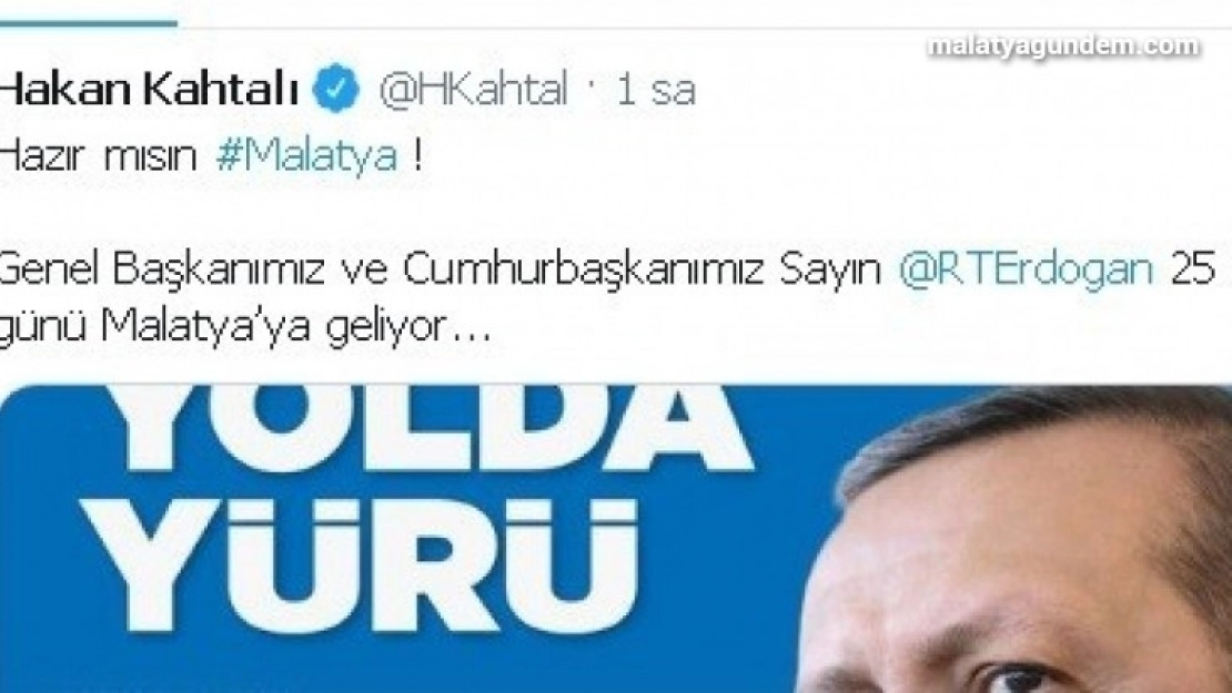 Cumhurbaşkanı Erdoğan 25 Ekim'de Malatya'da