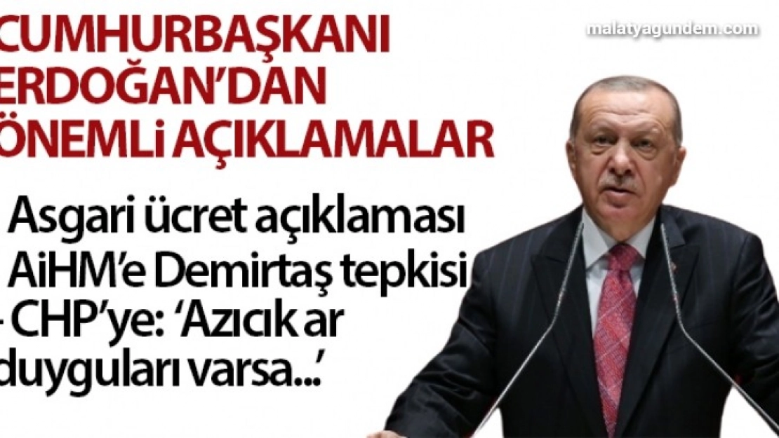 Cumhurbaşkanı Erdoğan'dan asgari ücret açıklaması