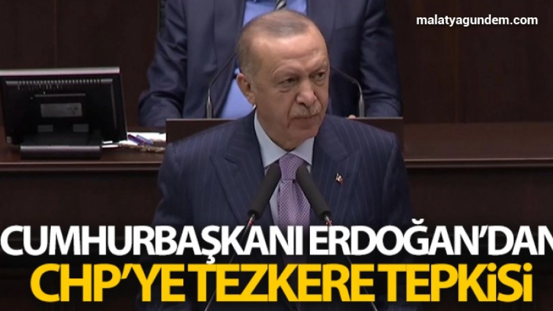 Cumhurbaşkanı Erdoğan'dan CHP'ye tezkere tepkisi