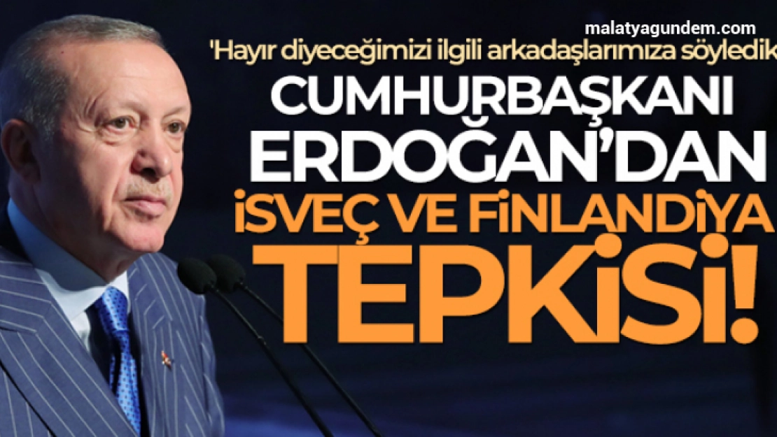 Cumhurbaşkanı Erdoğan'dan İsveç ve Finlandiya tepkisi!