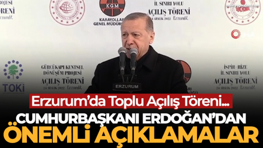 Cumhurbaşkanı Erdoğan'dan önemli açıklamalar