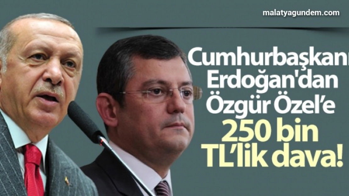 Cumhurbaşkanı Erdoğan , Özgür Özel'e tanzimant davası açtı