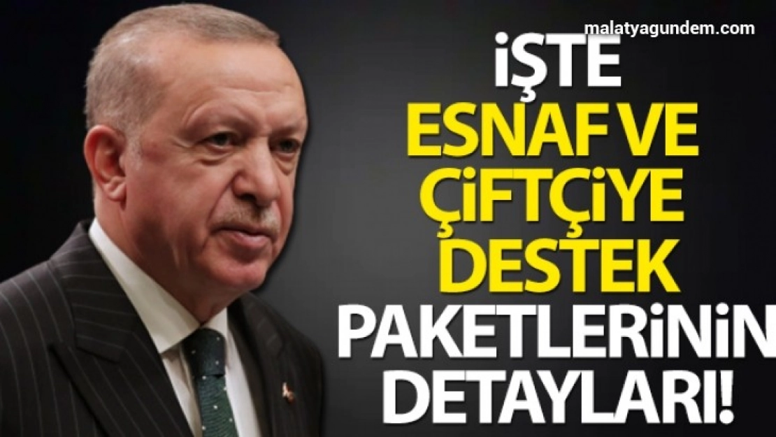 Cumhurbaşkanı Erdoğan, esnaf ve çiftçiye destek paketlerini açıkladı!