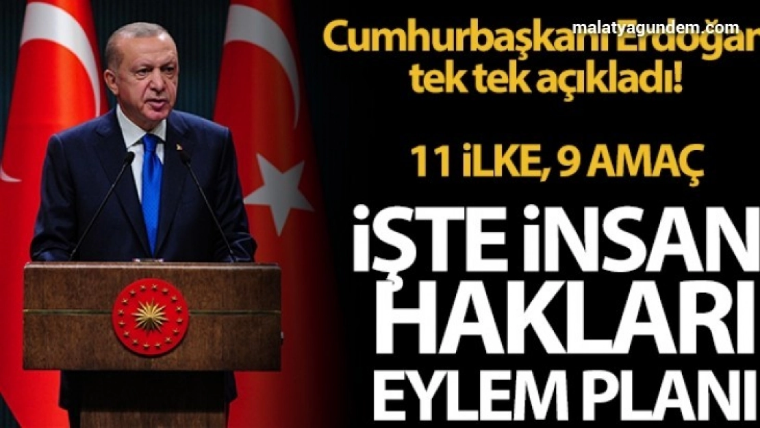 Cumhurbaşkanı Erdoğan İnsan Hakları Eylem Planı'nı açıkladı!