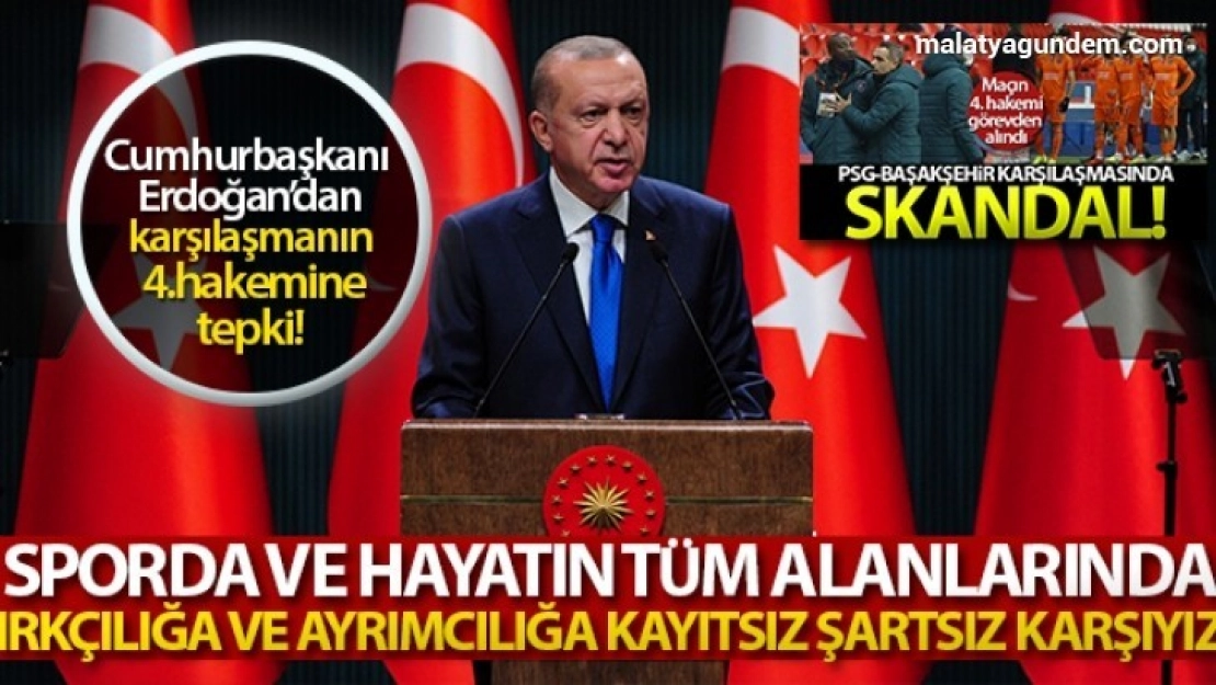 Cumhurbaşkanı Erdoğan: 'Irkçı sözleri şiddetle kınıyorum'