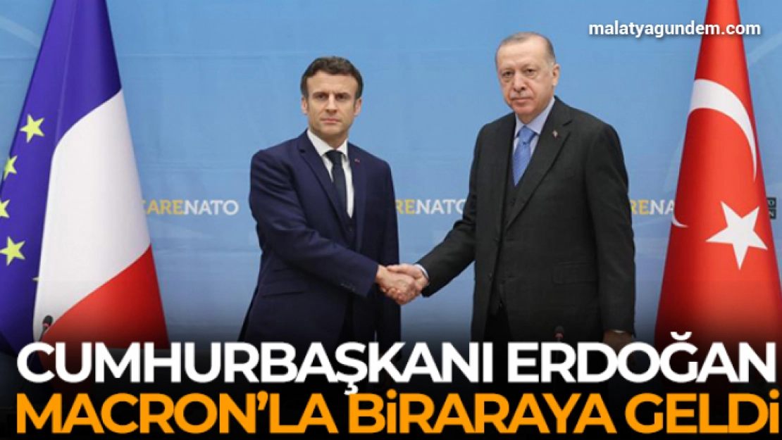 Cumhurbaşkanı Erdoğan, Macron ile bir araya geldi