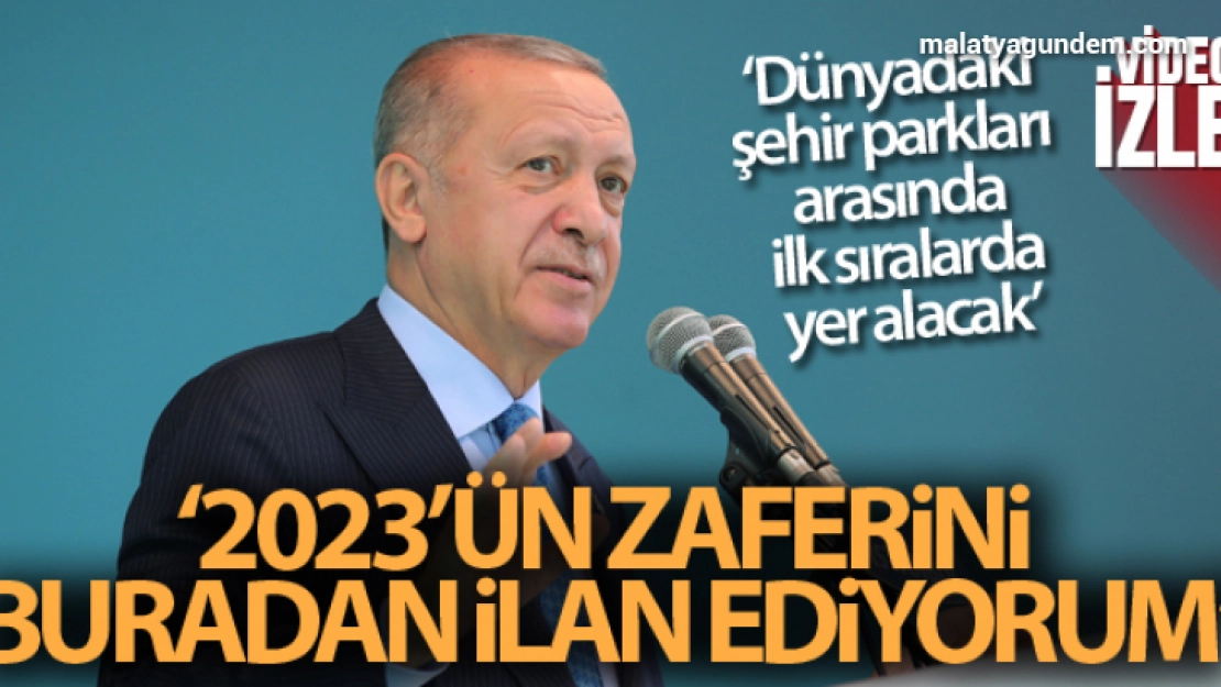 Cumhurbaşkanı Erdoğan Ümraniye Millet Bahçesi açılışına katıldı