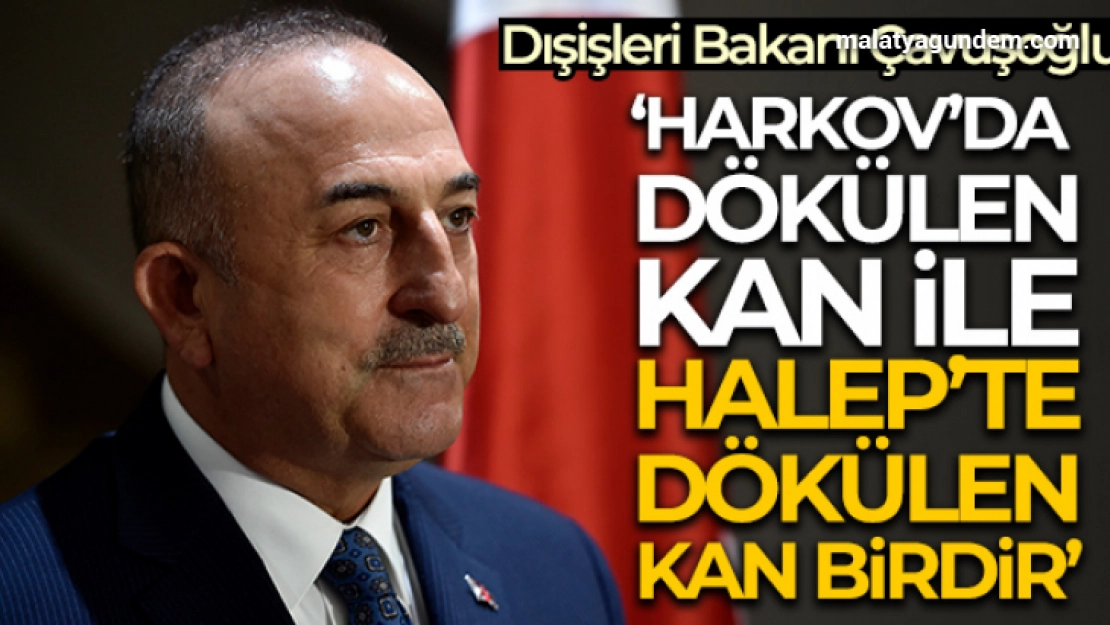 Dışişleri Bakanı Çavuşoğlu: 'Bizim için Harkov'da dökülen kan ile Halep'te dökülen kan birdir'