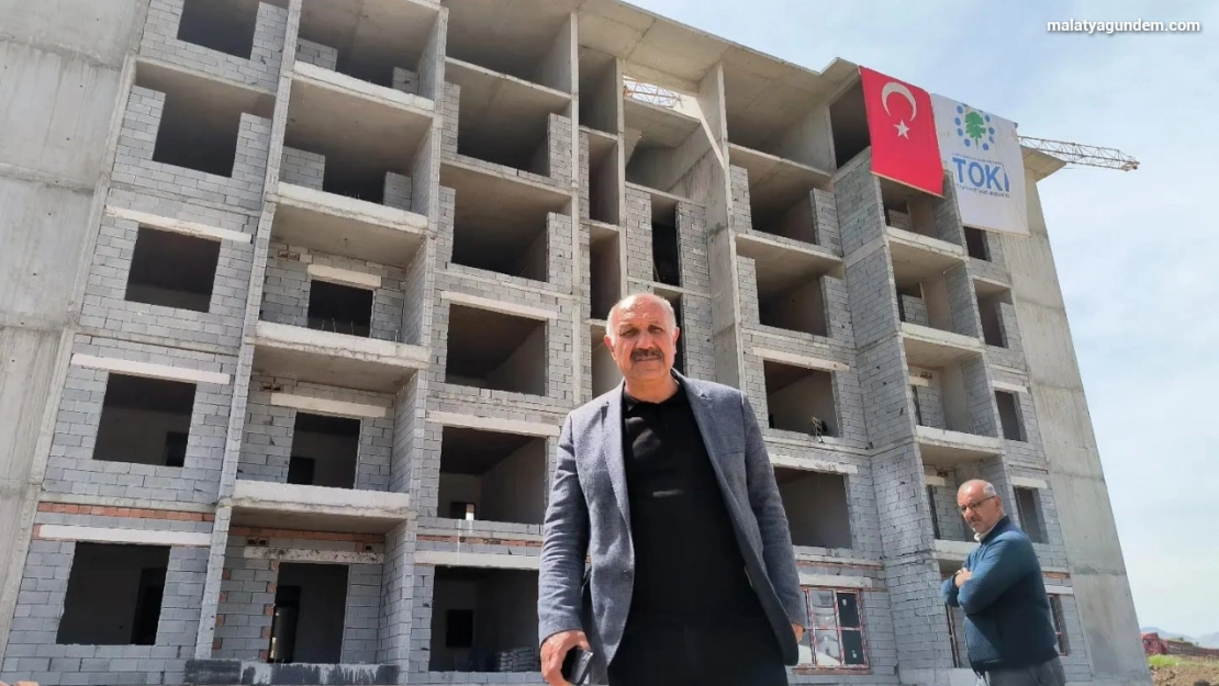 Doğanşehir'deki kalıcı konutlar hızla yükseliyor