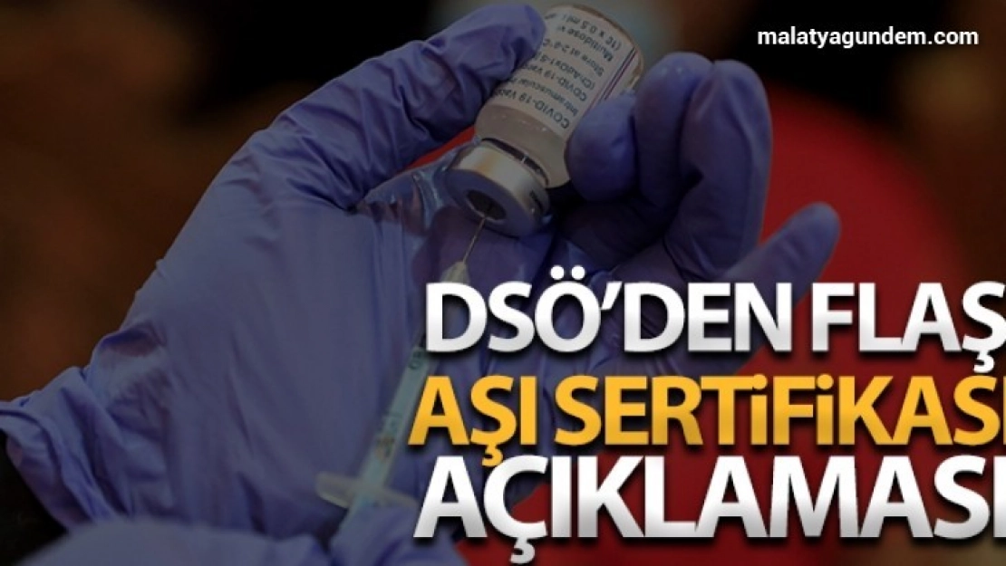 DSÖ, aşı sertifikasına karşı